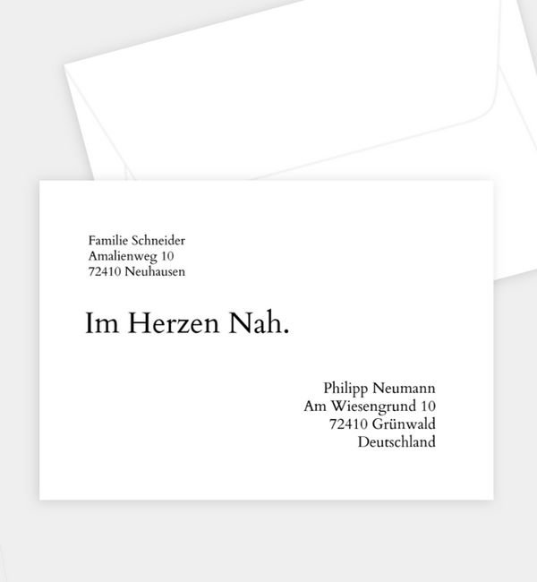 Briefumschlag gerade