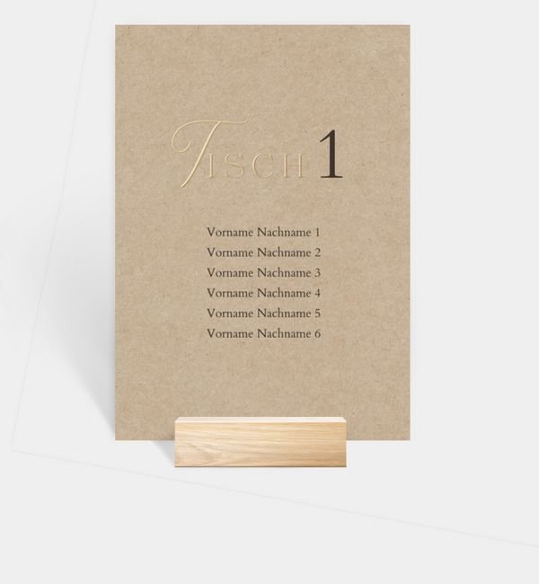 Gruppentischkarte