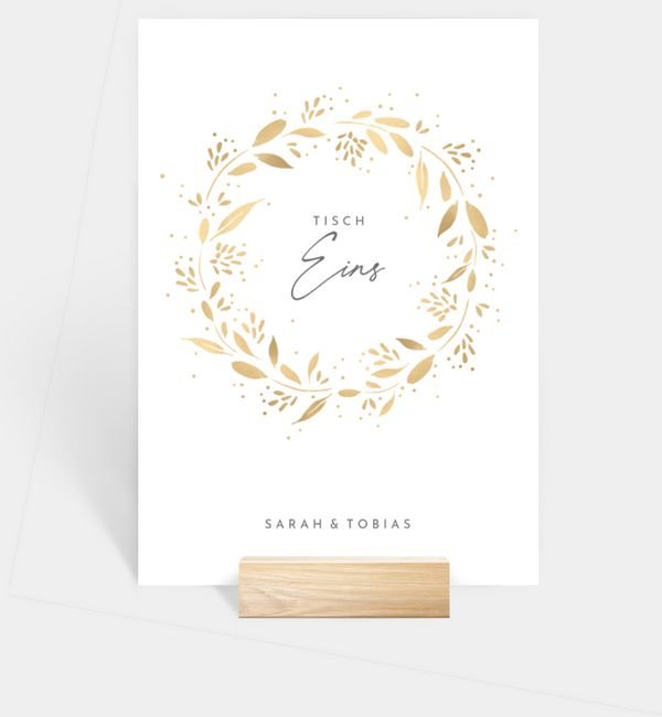 Tischnummern-Karte hoch