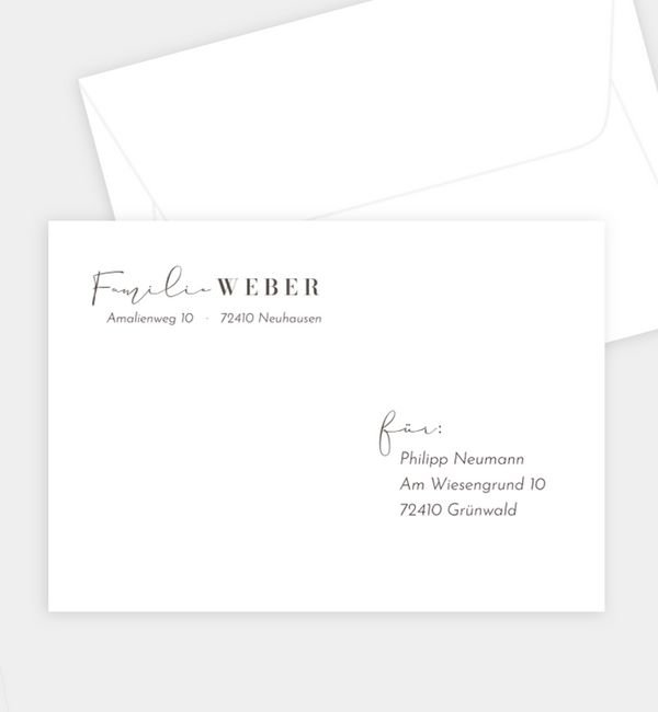 Briefumschlag gerade