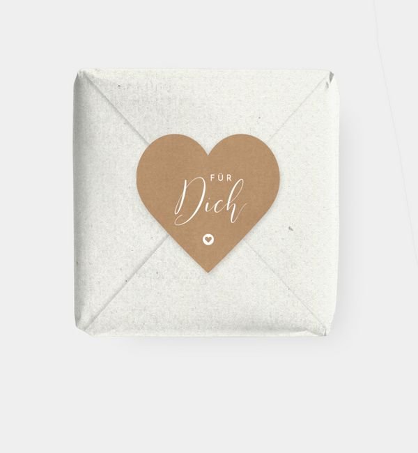 Geschenkaufkleber Herz