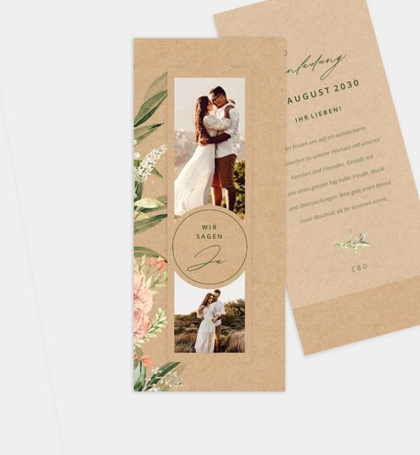 Postkarte mit Fotostreifen