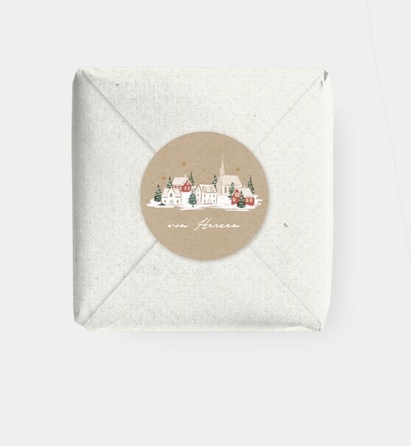 Geschenkaufkleber rund