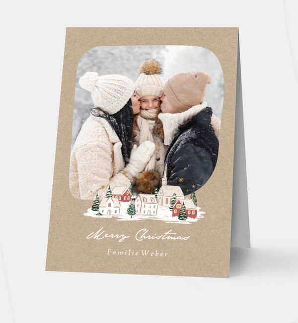 Klappkarte hoch Tischkarte oben