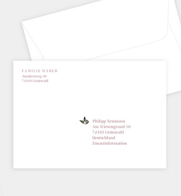 Briefumschlag gerade