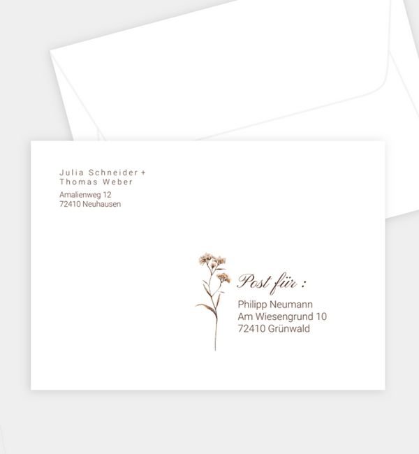 Briefumschlag gerade