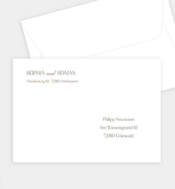 Briefumschlag gerade