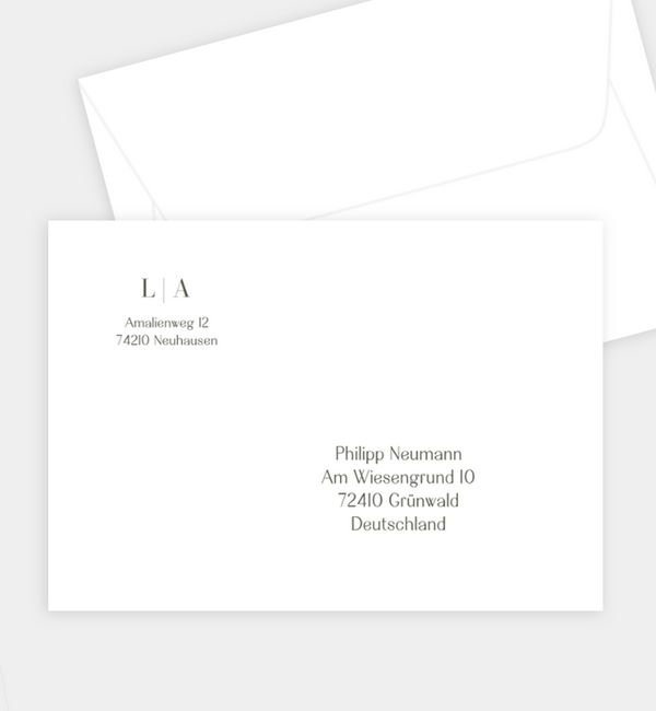 Briefumschlag gerade