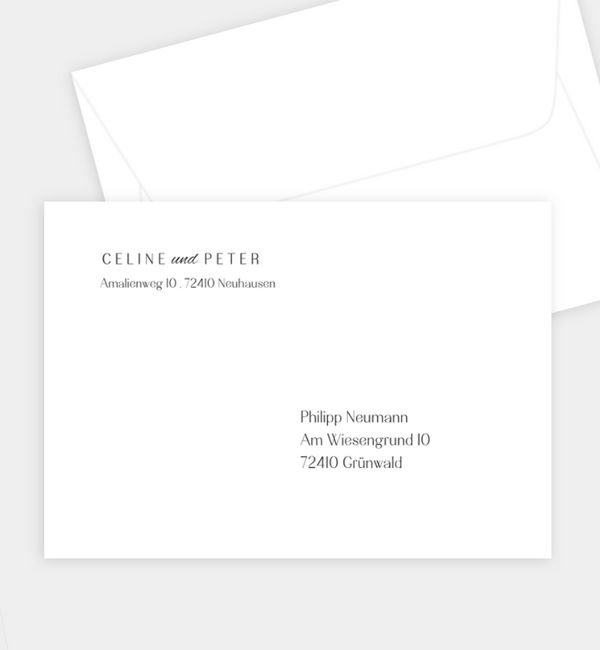 Briefumschlag gerade