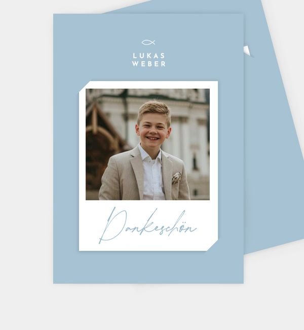 Postkarte mit Einsteckpolaroid