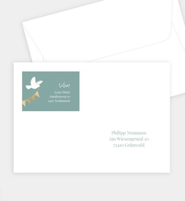 Briefumschlag gerade