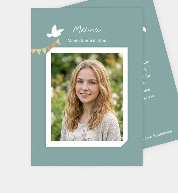 Postkarte mit Einsteckpolaroid