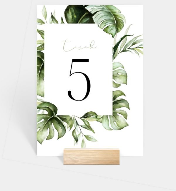 Tischnummern-Karte hoch