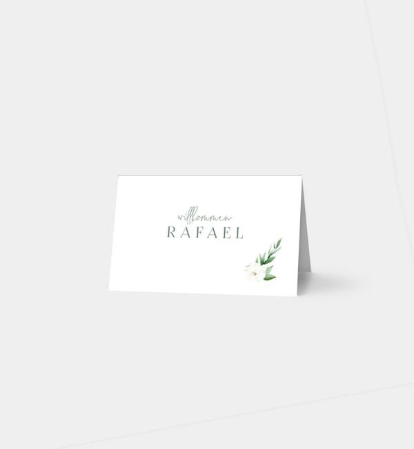 Tischklappkarte quer, horizontale Faltung