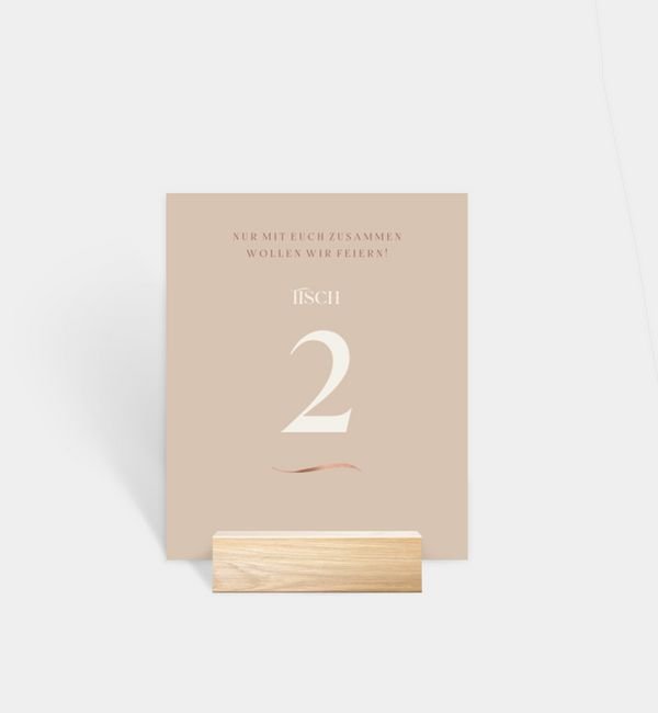 Tischnummern-Karte Polaroid