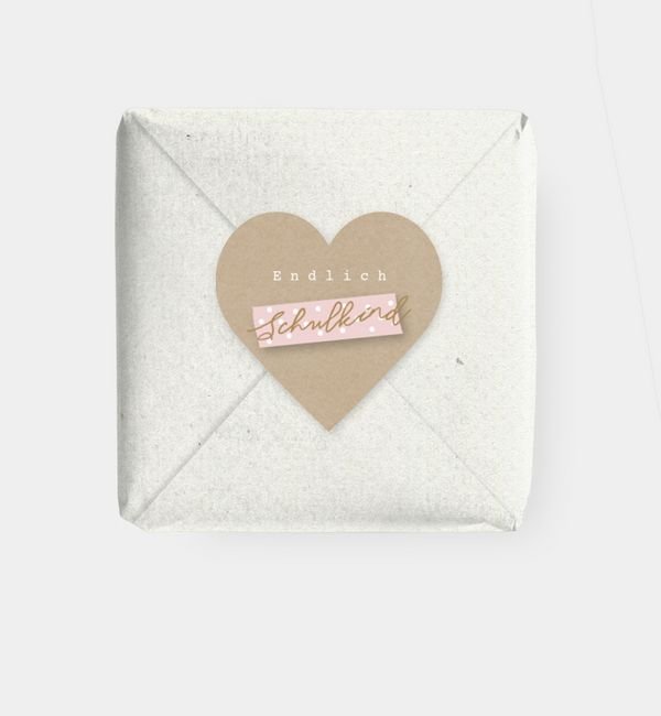 Geschenkaufkleber Herz