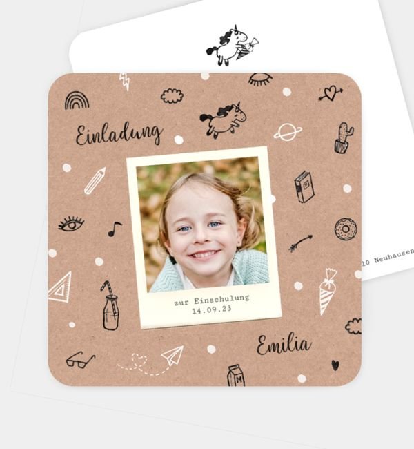 Postkarte quadratisch