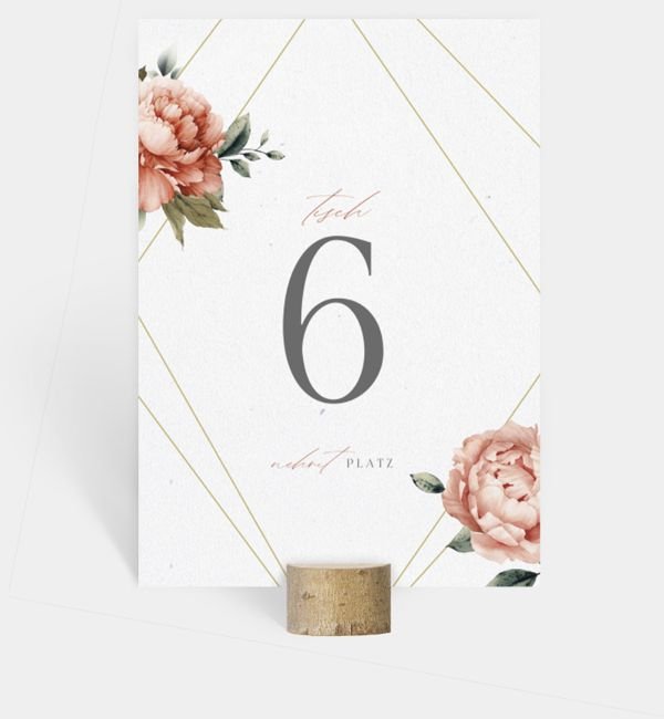 Tischnummern-Karte hoch