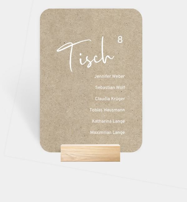 Gruppentischkarte