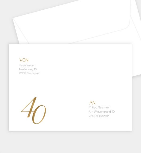 Briefumschlag gerade