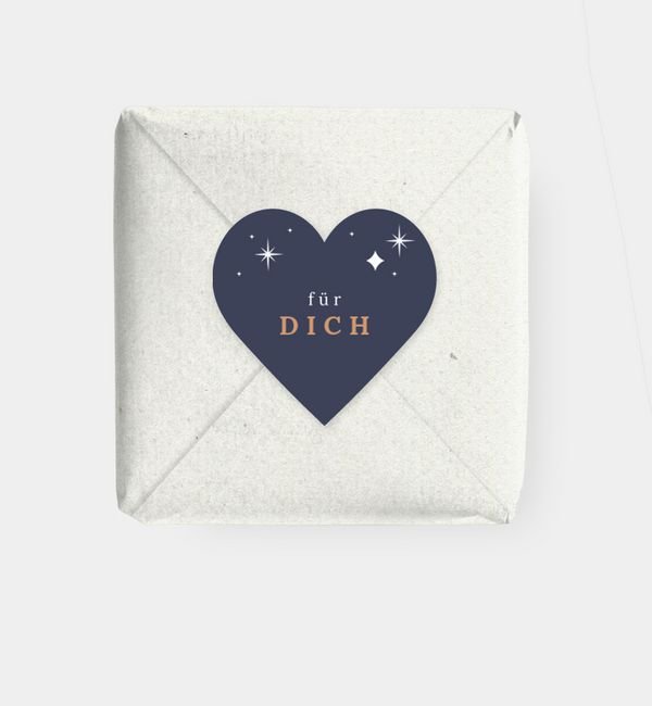 Geschenkaufkleber Herz