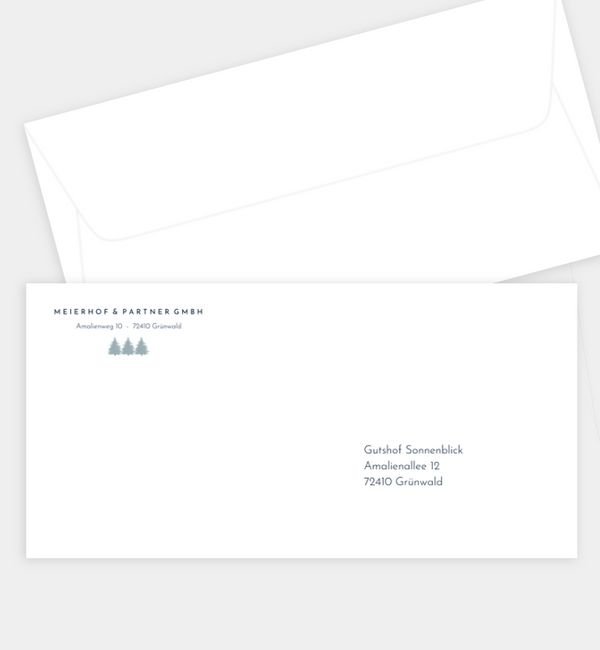 Briefumschlag gerade