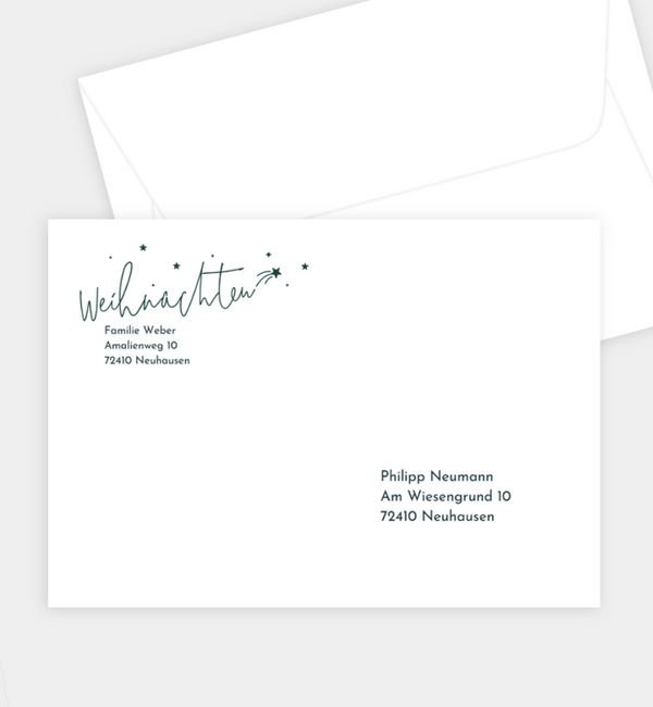 Briefumschlag gerade