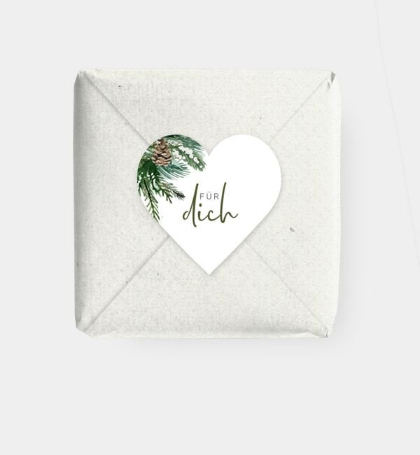 Geschenkaufkleber Herz