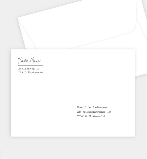 Briefumschlag gerade