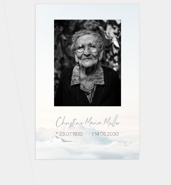 Postkarte hoch