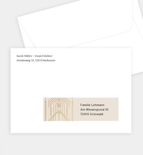 Briefumschlag gerade