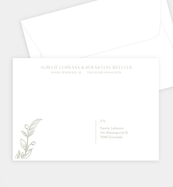 Briefumschlag gerade