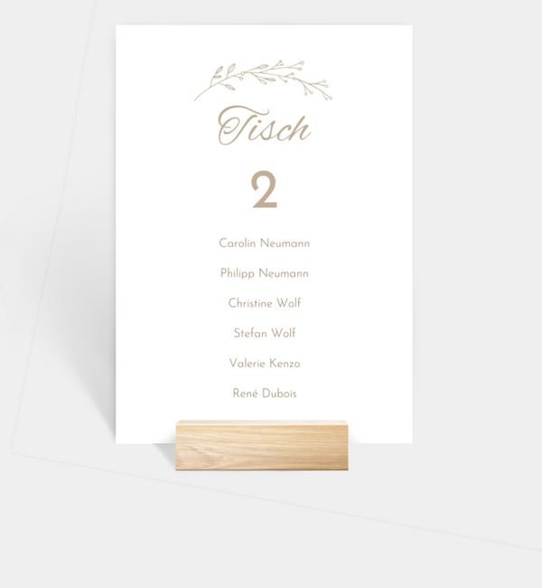 Gruppentischkarte