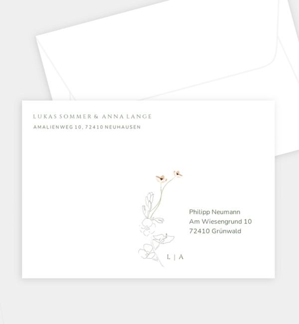 Briefumschlag gerade