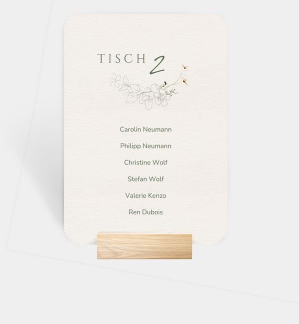 Gruppentischkarte