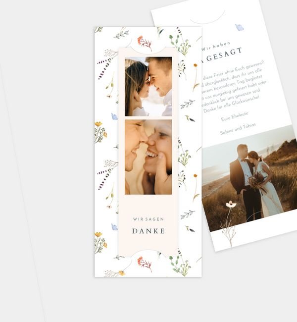 Postkarte mit Fotostreifen