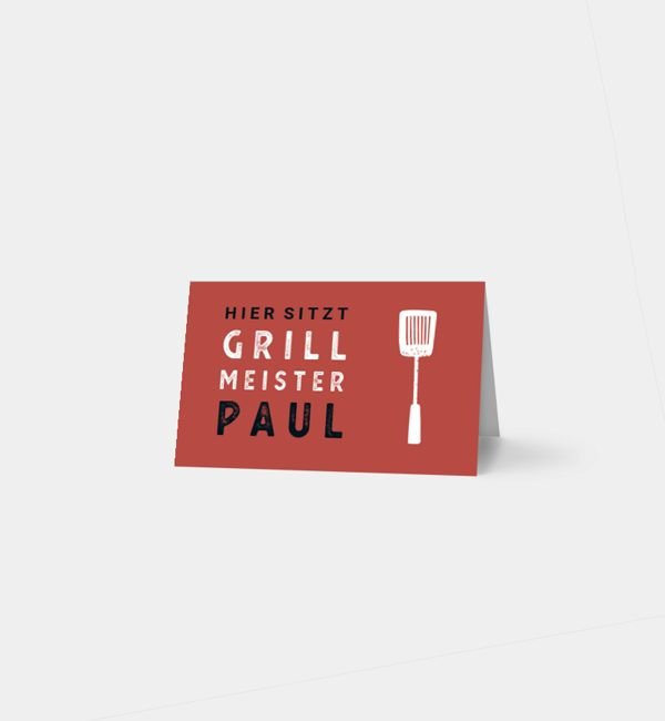 Tischklappkarte quer, horizontale Faltung