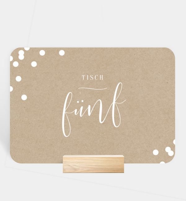 Tischnummern-Karte quer