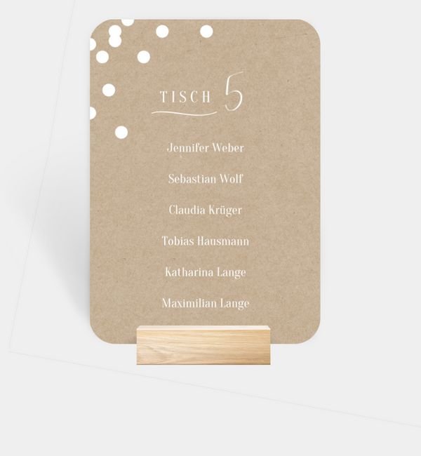 Gruppentischkarte