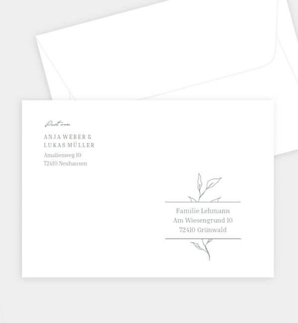 Briefumschlag gerade