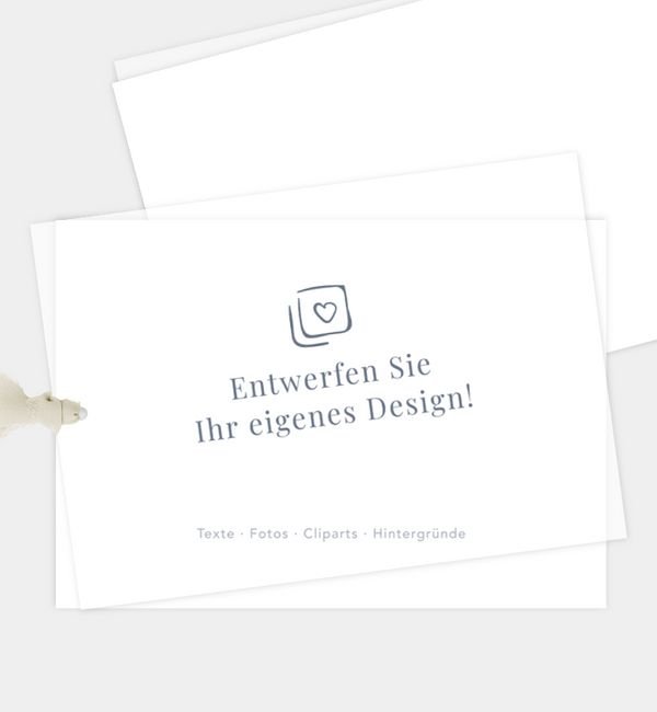 Postkarte quer mit Transparentpapier