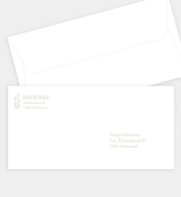 Briefumschlag gerade