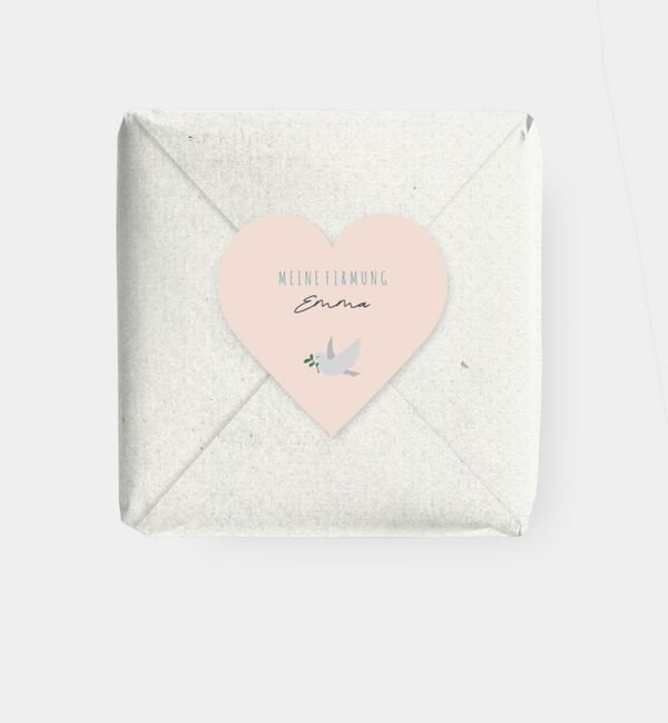 Geschenkaufkleber Herz