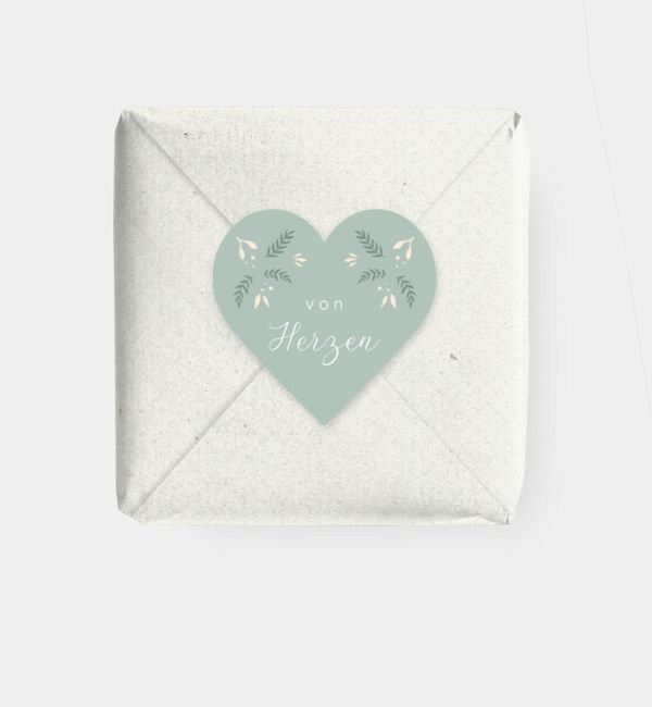 Geschenkaufkleber Herz