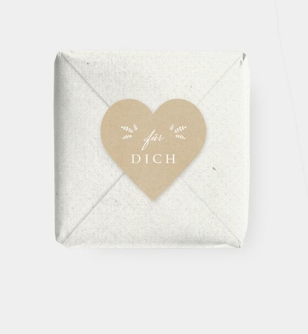 Geschenkaufkleber Herz