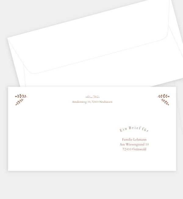 Briefumschlag gerade