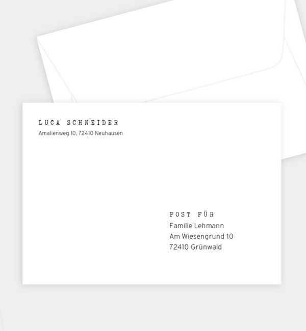 Briefumschlag gerade