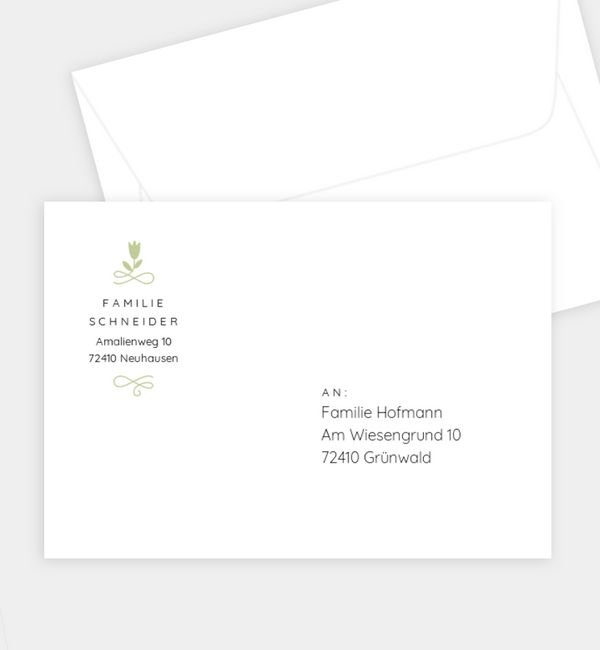 Briefumschlag gerade