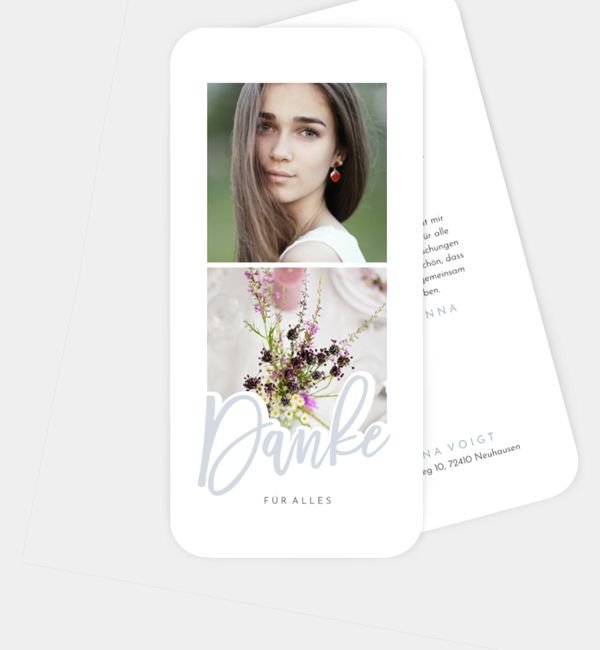 Postkarte hoch