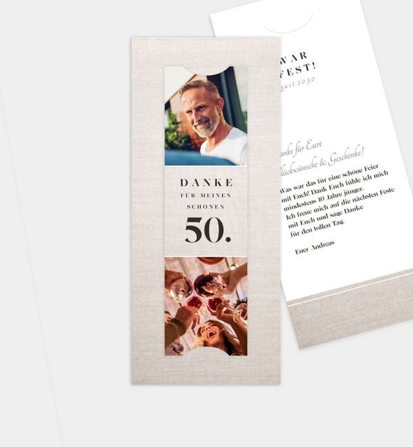 Postkarte mit Fotostreifen